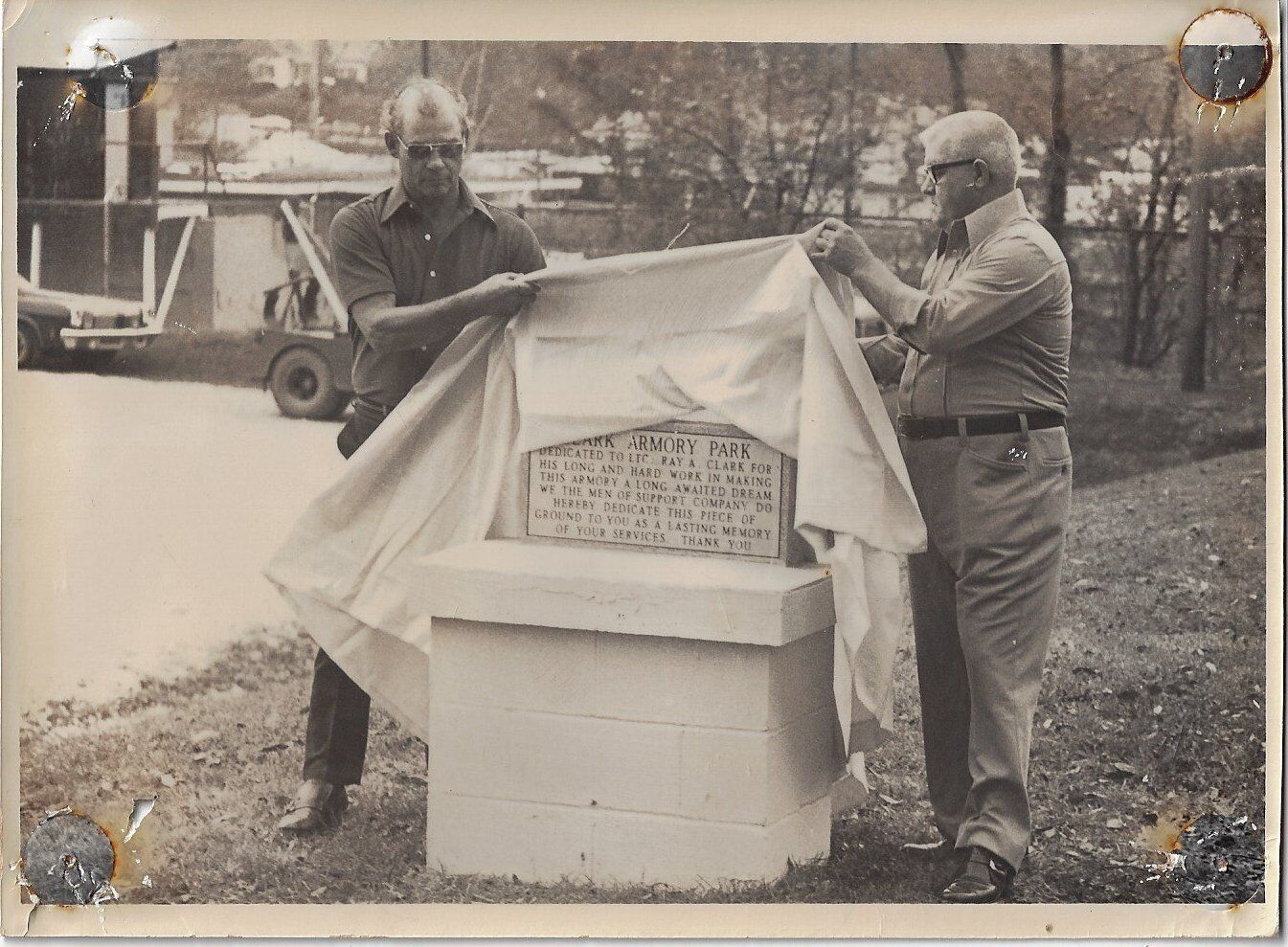 Looking Back: Unveiling of memorial stone